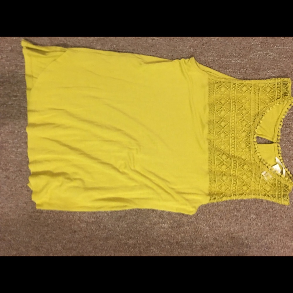 Yellow forever 21 tank top